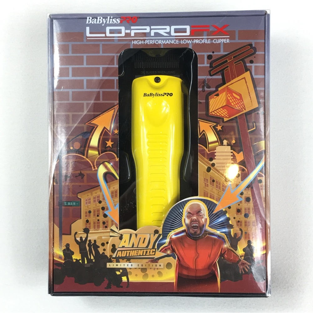 BabylissPRO Lo-Pro FX Cordless Clipper Influencer Andy Yellow Limited Edition